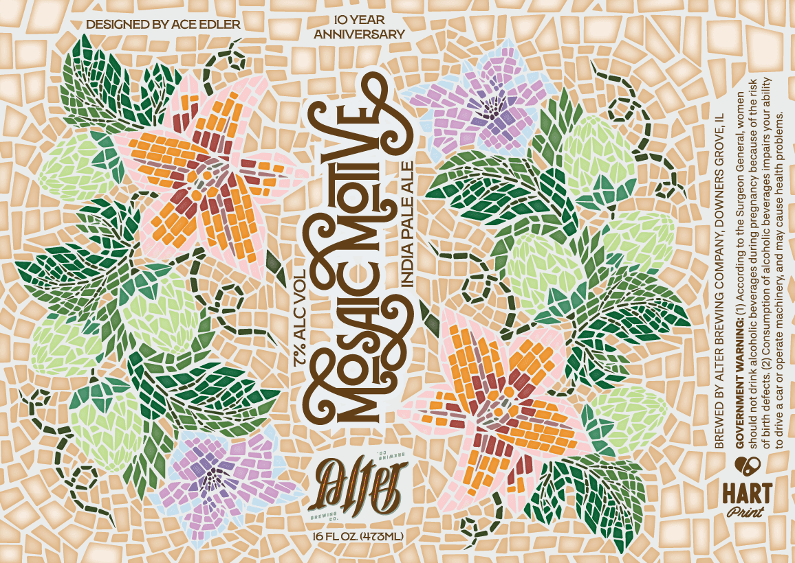 Mosaic Motive can flat design