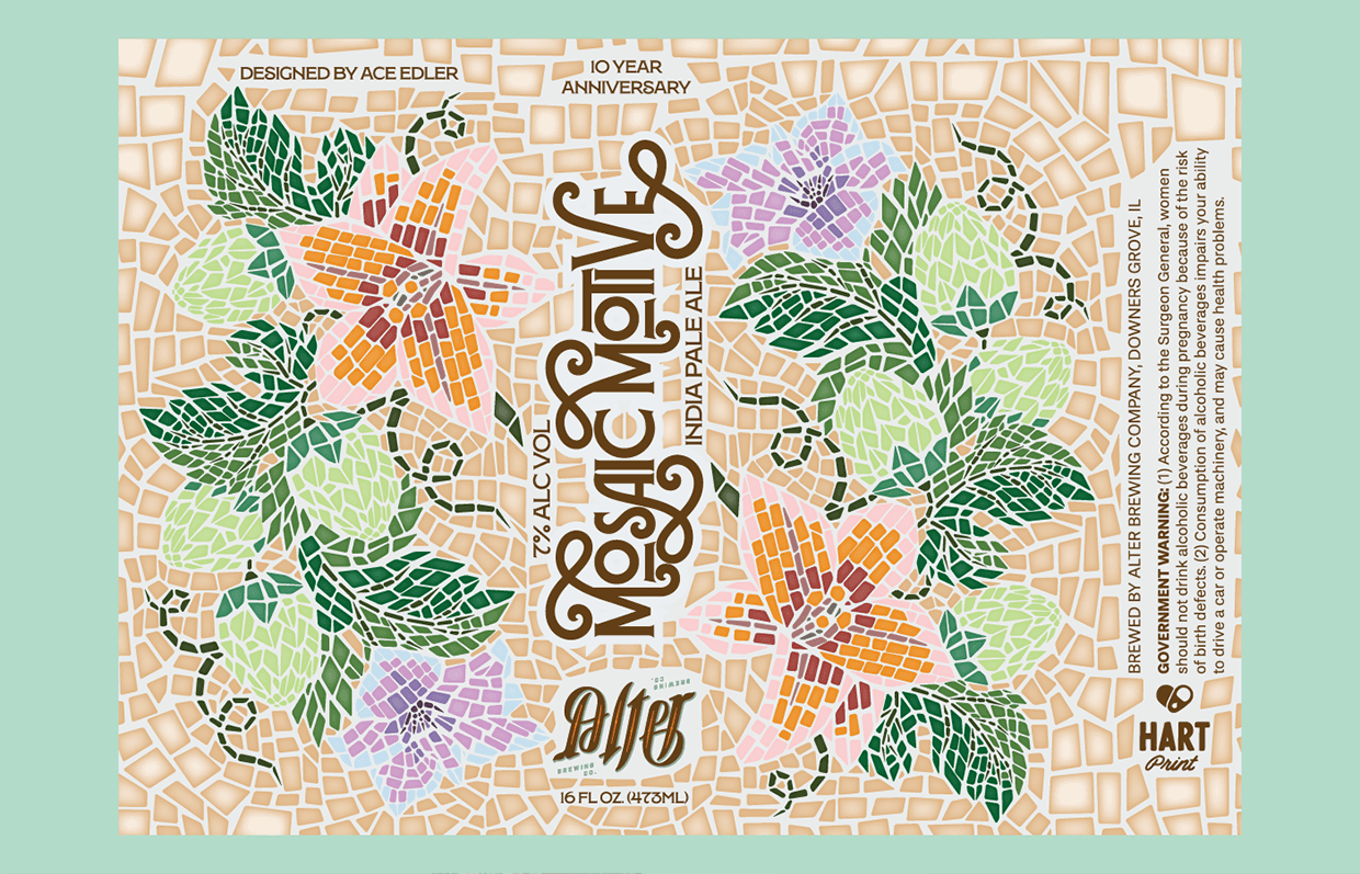 Mosaic Motive Flat Design