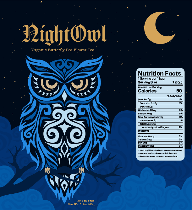 NightOwl Tea flat design 3